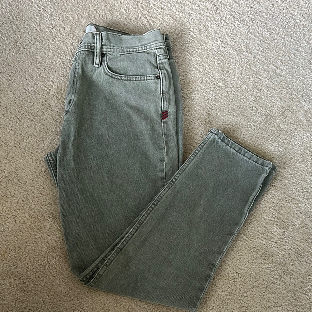 BDG Green Straight Jeans Soft Denim